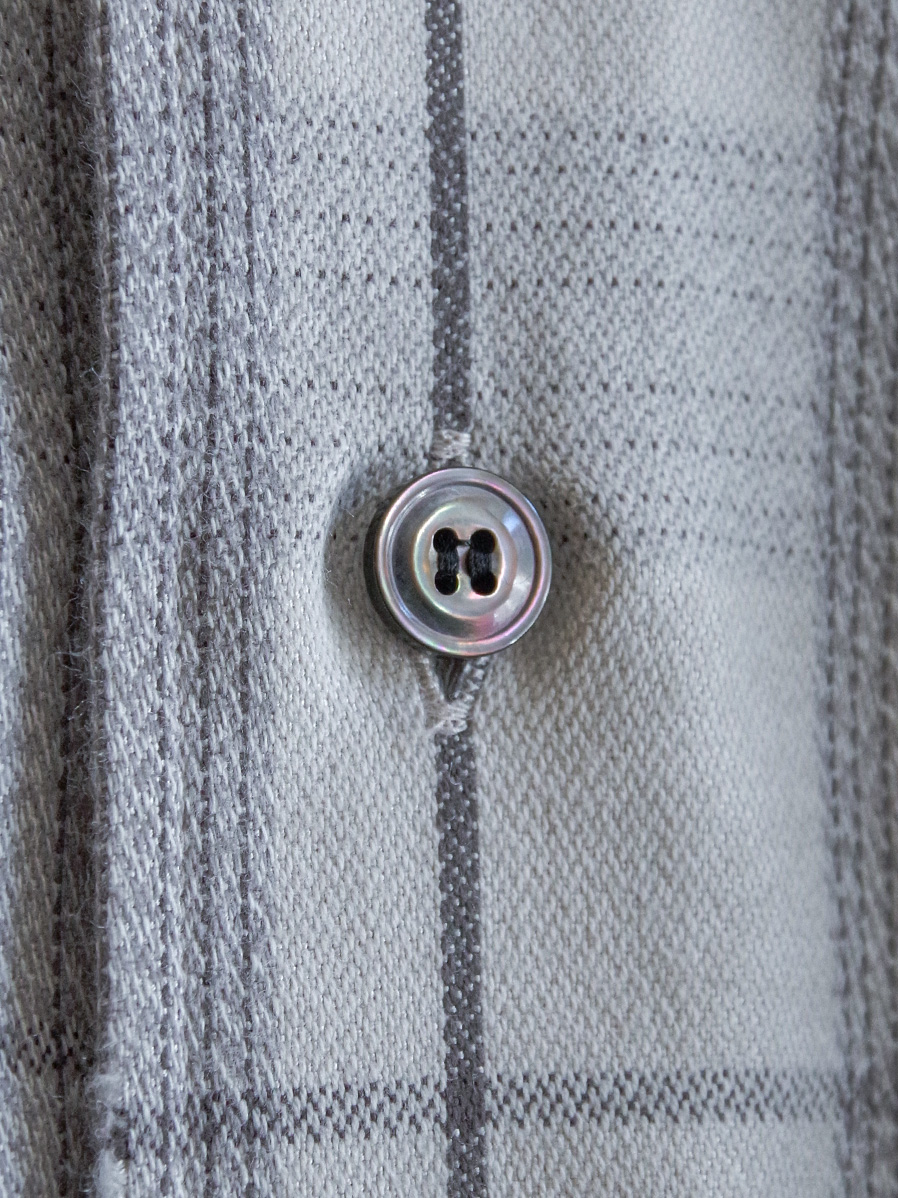 25AW ANCELLM C/R CHECK SHIRT(GRAY) サイズ2 ANCELLM】C/R CHECK SHIRT - GRAY