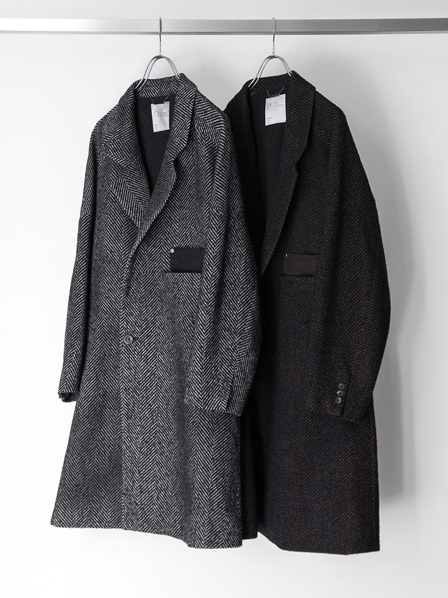 ジャケット・アウター ancellm DOUBLE-BREASTED COAT(BLACK) ANCELLM - MOUTON DOUBLE JACKET | BLACK | ムートンジャケット