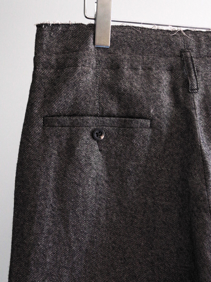 パンツ ANCELLM 25aw SHRINK WOOL WIDE SLACKS SHRINK WOOL WIDE SLACKS(GRAY) – ANCELLM