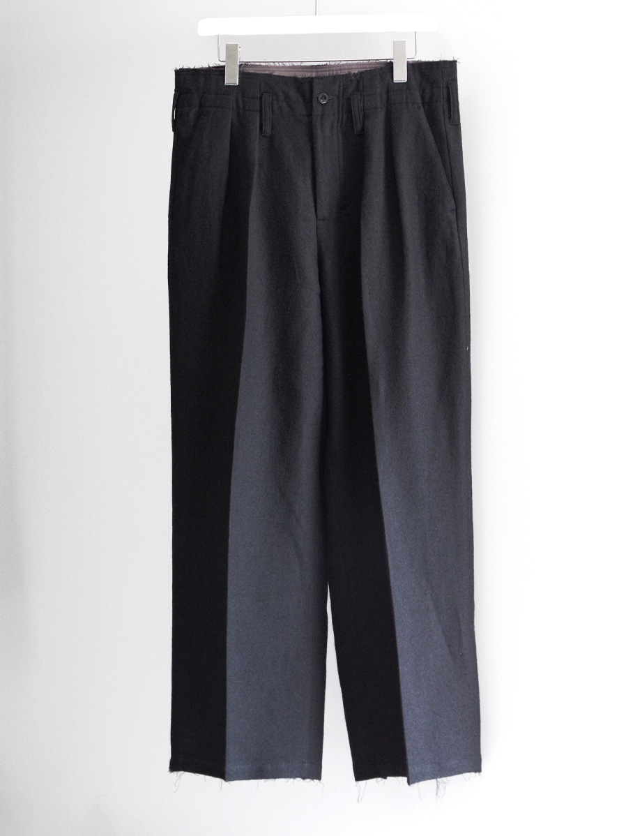 パンツ ANCELLM SHRINK WOOL WIDE SLACKS BROWN ANCELLM - SHRINK WOOL WIDE SLACKS | COELACANTH アンセルム