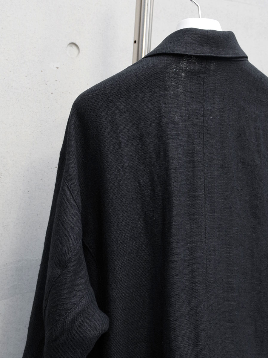 アンセルム　 LINEN COVERALL サイズ2 ANCELLM - LINEN COVERALL | BLACK | カバーオール | NapsNote
