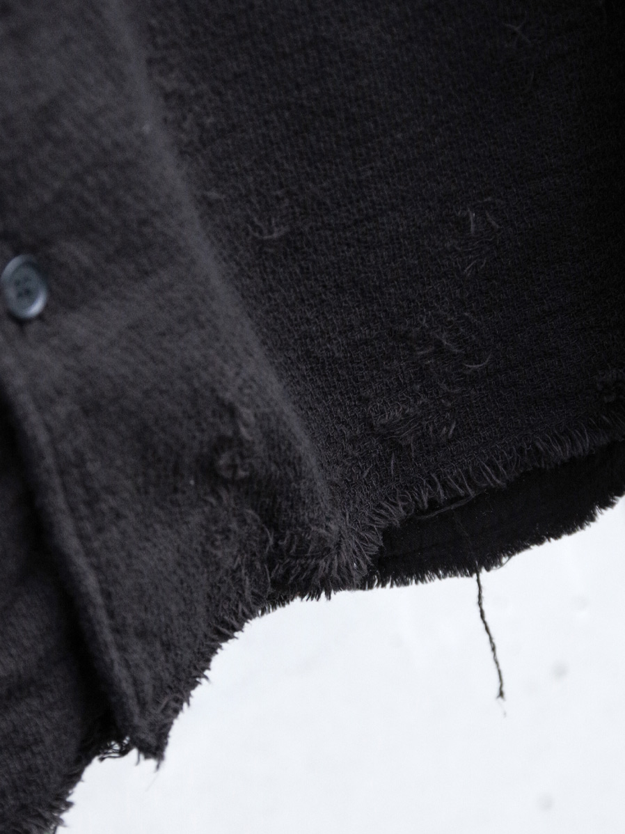 新品ancellm 25SS DOUBLEGAUZE SHIRT DOUBLEGAUZE SHIRT(BLACK) – ANCELLM