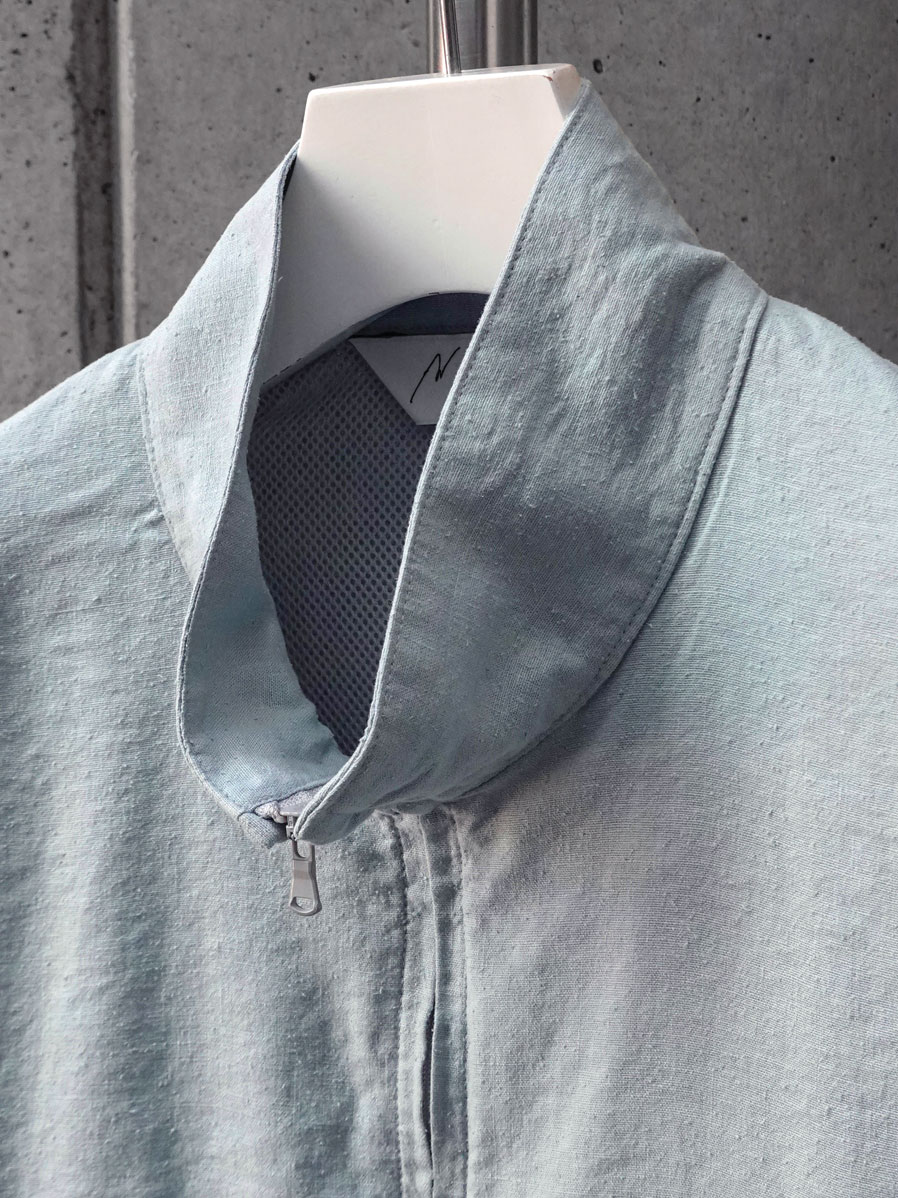 ジャケット・アウター ANCELLM SILK NEP KIMONO BLOUSON(SAX) ANCELLM - SILK NEP KIMONO BLOUSON | SAX | ブルゾン | NapsNote