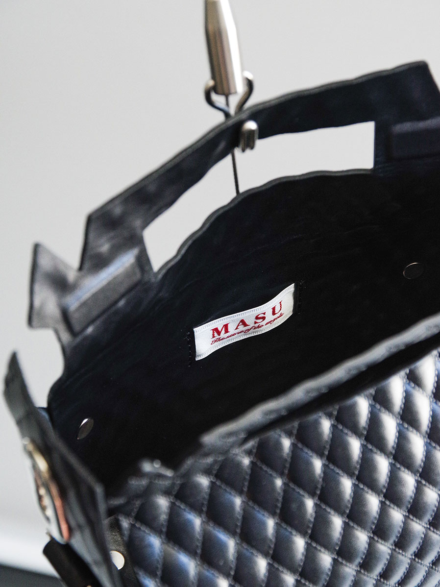 バッグ MASU 25ss LEATHER CAKE MINI BAG BLACK エムエーエスユー MASU Leather Cake Mini Bag （BLACK） 通販