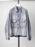 25SS ANCELLM CHAMBRAY SHIRT JACKET パープル ANCELLM - CHAMBRAY SHIRTS JACKET/DUSKY PURPLE | NapsNote