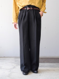 パンツ ANCELLM 25aw SHRINK WOOL WIDE SLACKS SHRINK WOOL WIDE SLACKS(BLACK) – ANCELLM