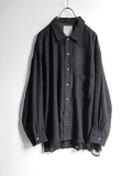 ANCELLM WOOL KERSEY SHIRT アンセルム　シャツ ANCELLM | アンセルム WOOL KERSEY SHIRT(BLACK) / ウールカルゼ