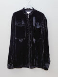 トップス masu 24aw VELVET SHIRT - BLACK 2024AW】 MASU (マス/エムエーエスユー) 