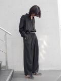 YOKO SAKAMOTO SUIT JUMP SUIT RECYCLE POLYESTER BLK | 洋服と